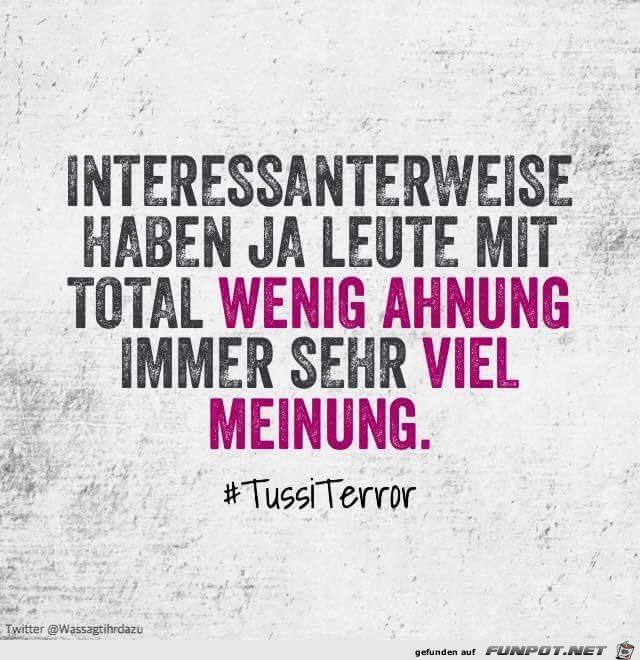 wenig Ahnung wenig Ahnung