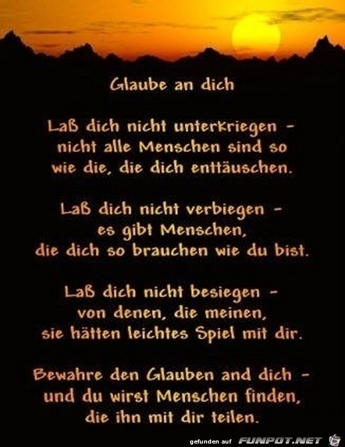 glaube an dich 