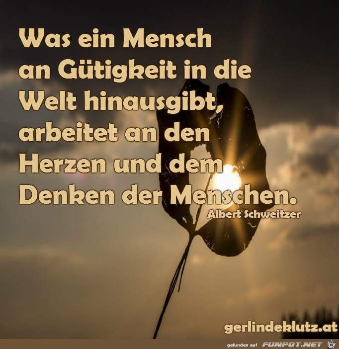 was ein Mensch an guetigkeit