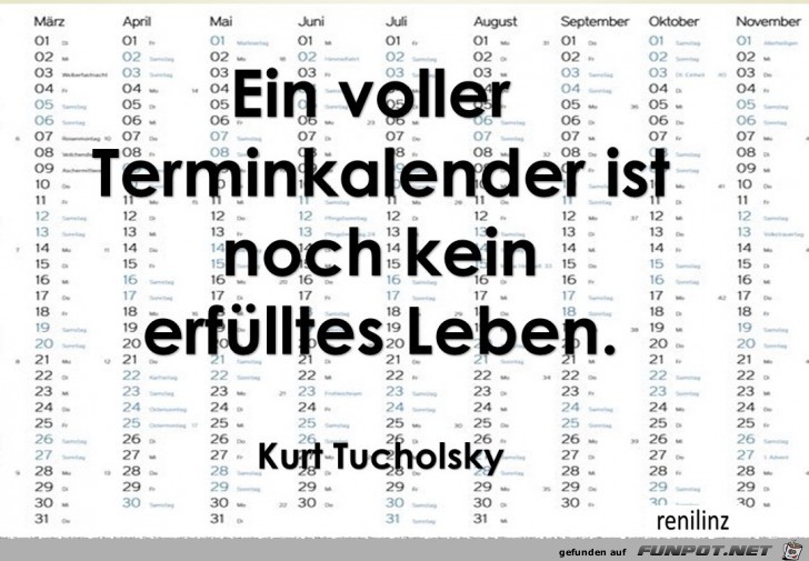 Ein voller Terminkalender Ein voller Terminkalender