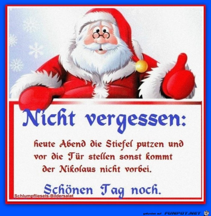 Morgen ist Nikolaus