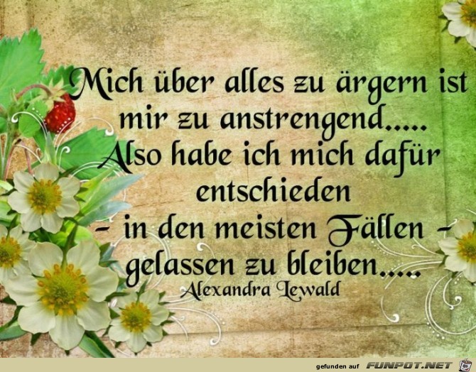 Mich über alles zu ärgern Mich über alles zu ärgern