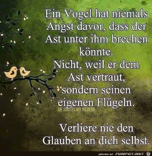 Glaube an dich selbst Glaube an dich selbst