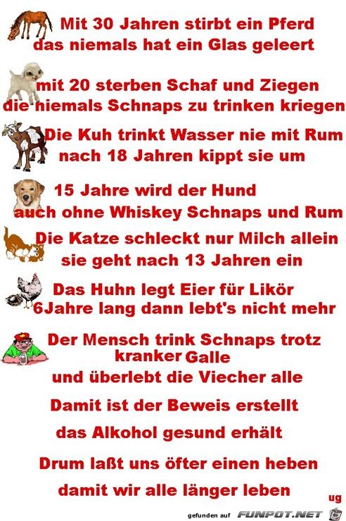 Alkohol ist gesund