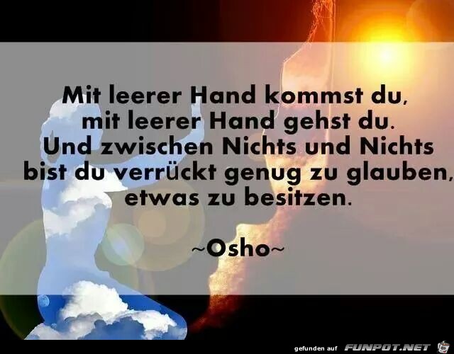 Mit leerer Hand