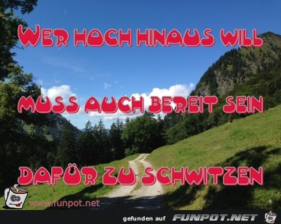 Wer hoch hinaus will