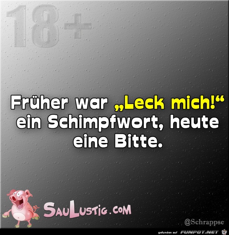 Frueher ein Schimpfwort