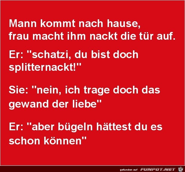 Mann kommt nach Hause Mann kommt nach Hause