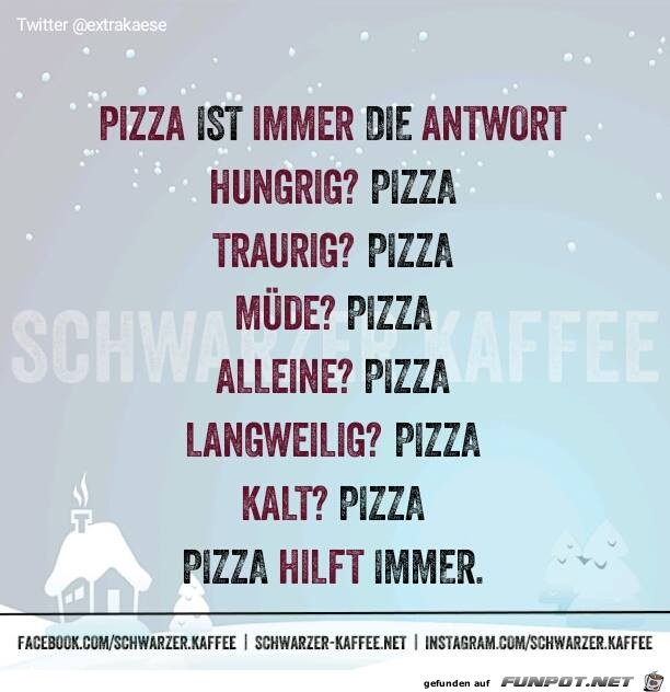 Pizza ist wichtig