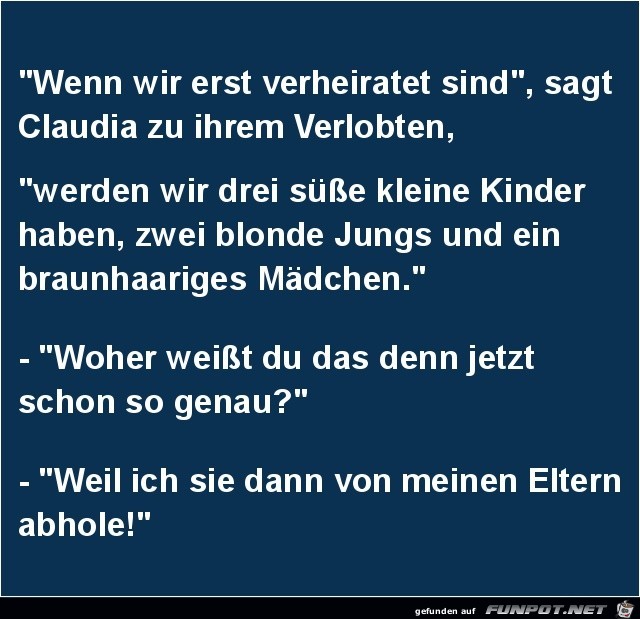 Claudia zum Verlobten