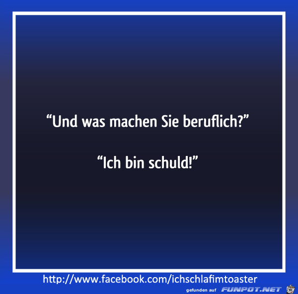 beruflich schuld