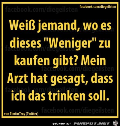 weniger weniger