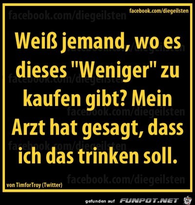 weniger