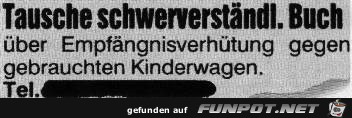 zeitungsanzeige-tausche-buch-gegen-kinderwagen