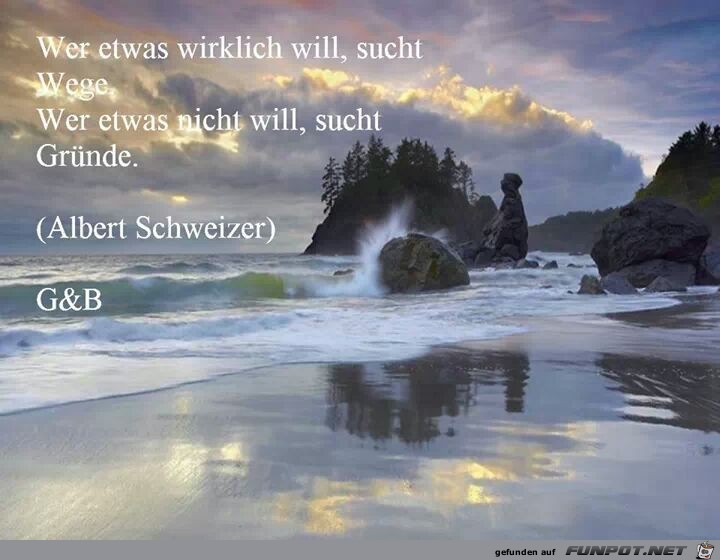 Wer etwas wirklich will...