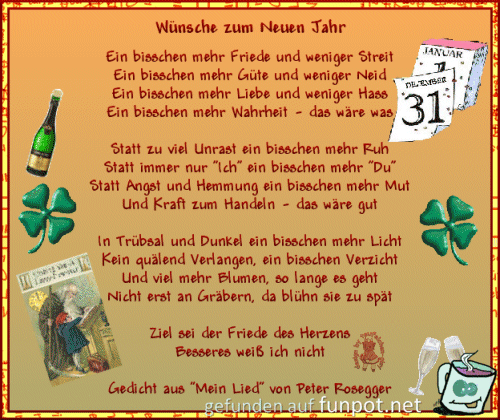 Wuensche zum neuen Jahr Wuensche zum neuen Jahr