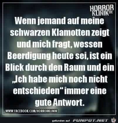 Schwarze Klamotten Schwarze Klamotten