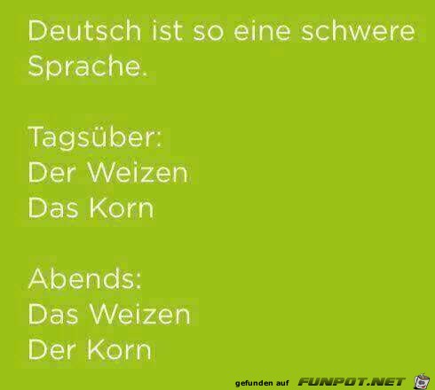 Deutsche Sprache ist schwer