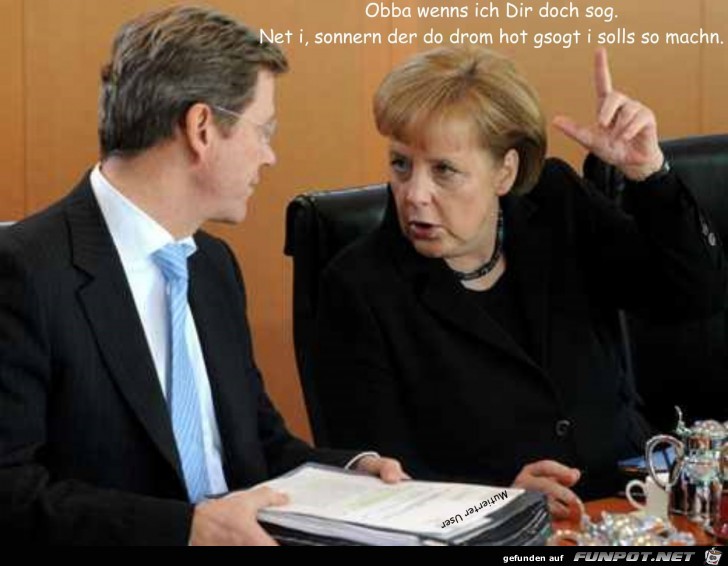 nett unserer Angela Merkel in den Mund gelegt