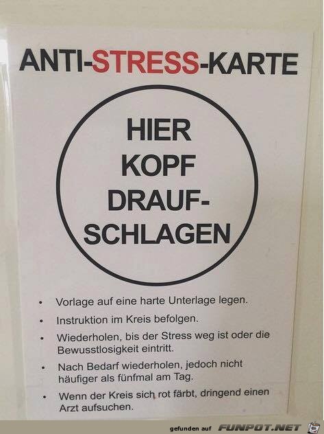 Anti Stress Karte