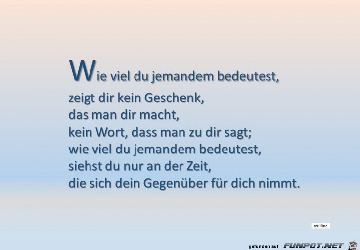 wie viel du jemandem bedeutest wie viel du jemandem bedeutest