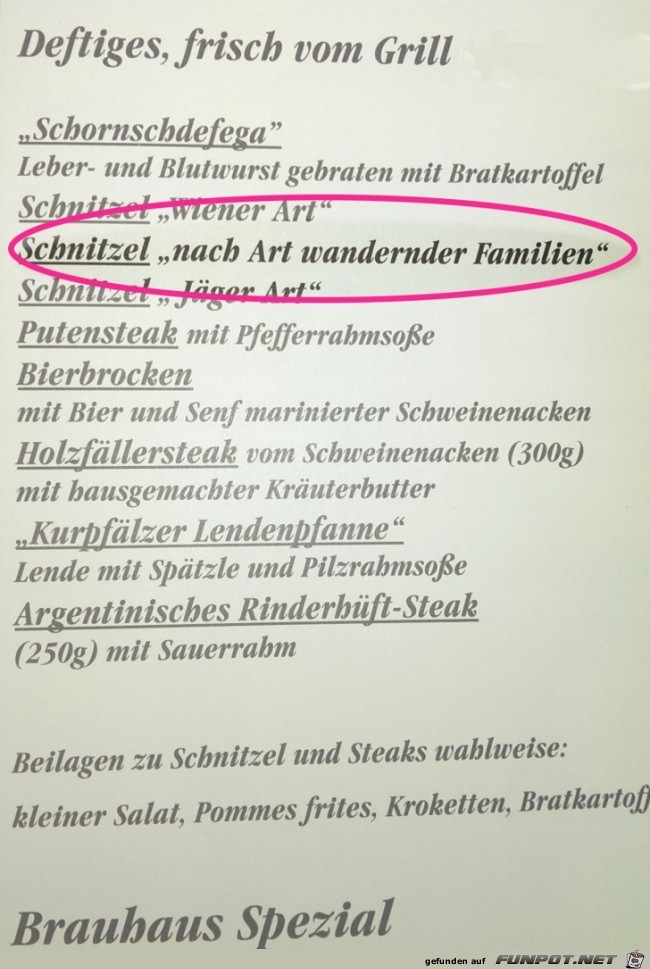 Schnitzel - politisch korrekt