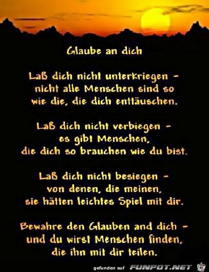 Glaube an dich