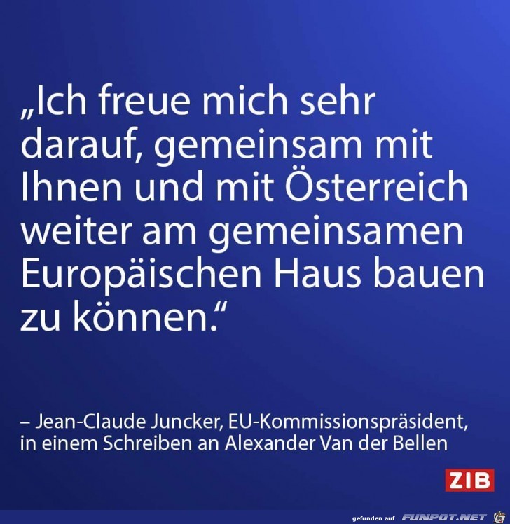 Ich freue mich sehr J.-C. Junker