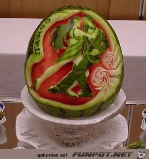 Wassermelonen und Eierschalen