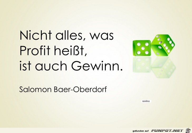 Nicht alles was Profit hei sst Nicht alles was Profit hei sst