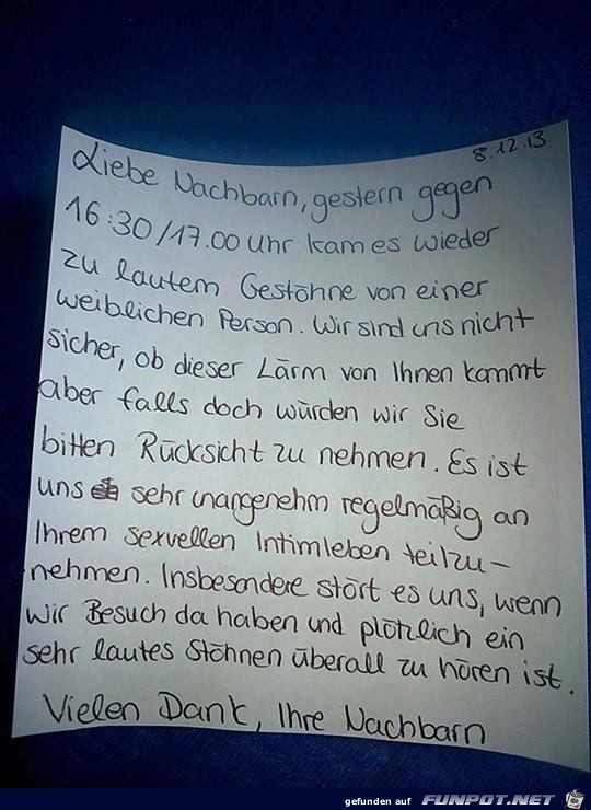 Liebe Nachbarn... Liebe Nachbarn...