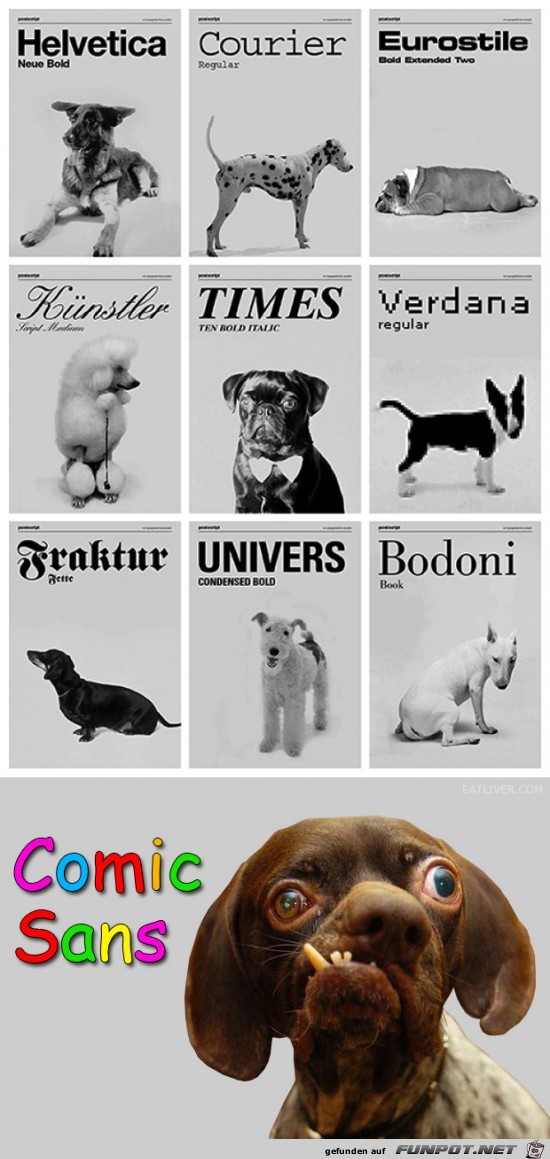 Welche Schriftart hat dein Hund