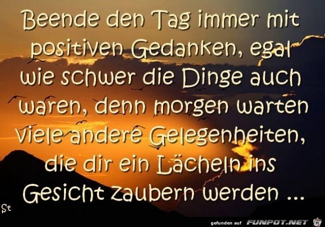 positive Gedanken