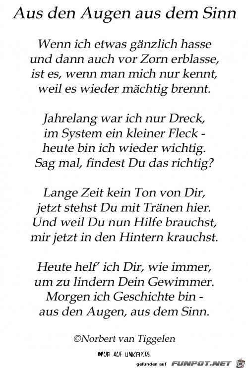 aus den augen aus dem sinn aus den augen aus dem sinn