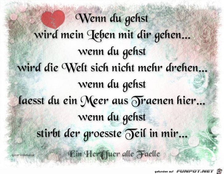 Wenn du gehst Wenn du gehst