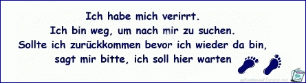 ich habe mich verirrt ich habe mich verirrt