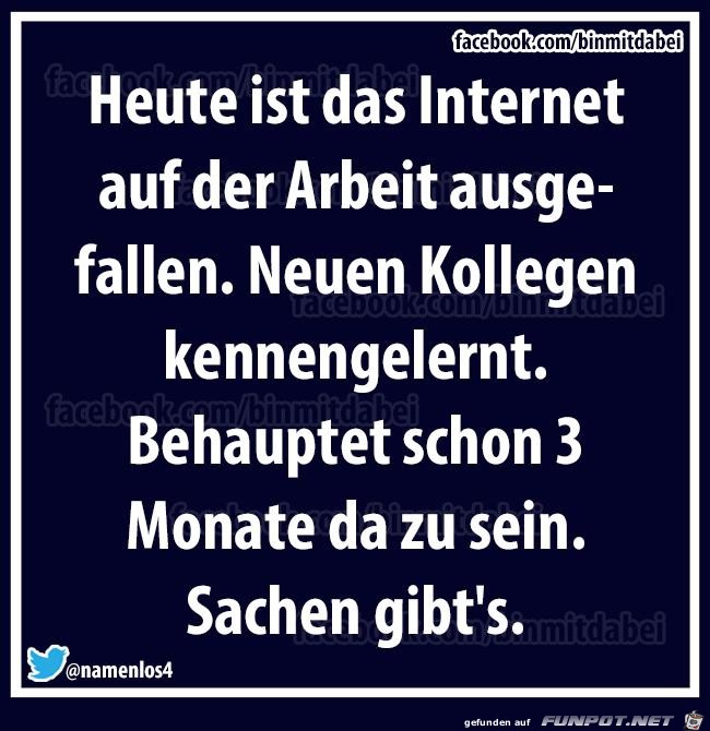 Internet ausgefallen