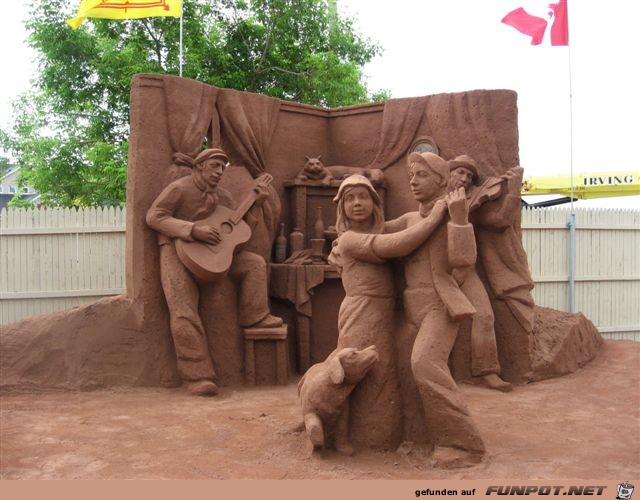 Sandskulpturen auf der Prince-Edward-Insel