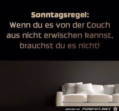 Sonntagsregel Sonntagsregel