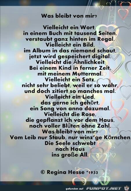 was bleibt von mir was bleibt von mir