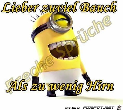 Lieber zuviel Bauch