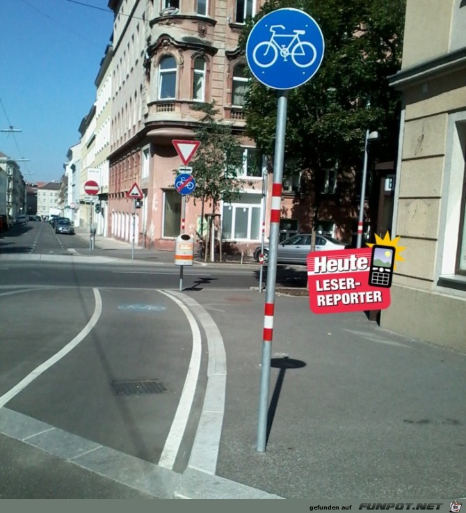 Kuerzester Radweg in Wien 