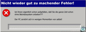 Fehlermeldung Fehlermeldung
