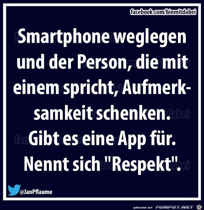 Smartphone weglegen...