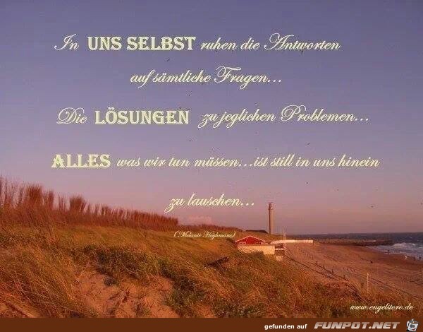 In UNS SELBST ruhen.... In UNS SELBST ruhen....