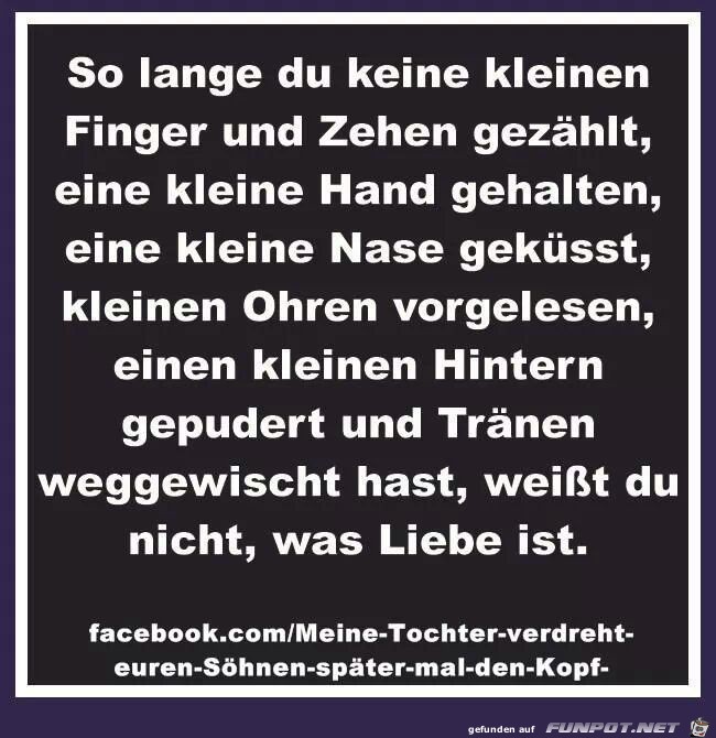 So lange du keine kleine Finger...