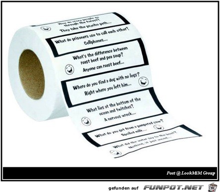 Toilettenpapier fr diejenigen, die lnger...