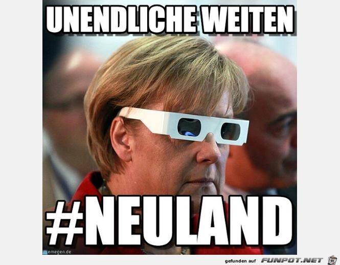 Merkel entdeckt das Neuland