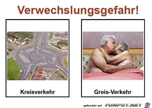 Achtung - Verwechslungsgefahr