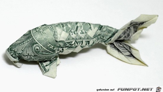 die One-Dollar-Origami-Kunstwerke